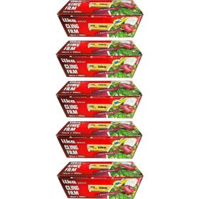İlka 5 Paket 30 cm 500 mt Şeffaf Mutfak Rulo Streç Film Folyo