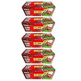 İlka 5 Paket 30 cm 500 mt Şeffaf Mutfak Rulo Streç Film Folyo