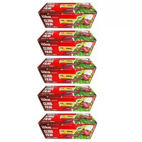 İlka 5 Paket 30 cm 500 mt Şeffaf Mutfak Rulo Streç Film Folyo