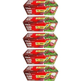 İlka 5 Paket 30 cm 500 mt Şeffaf Mutfak Rulo Streç Film Folyo