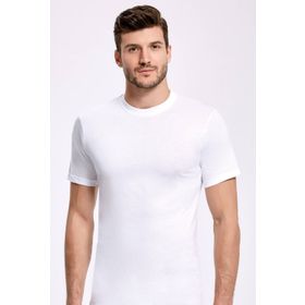 İlke İç Giyim 1006 Bisiklet Yaka Beyaz 3 Adet Erkek Atlet