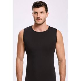 İlke İç Giyim 1007 Siyah Bisiklet Yaka 10 Adet Erkek Atlet