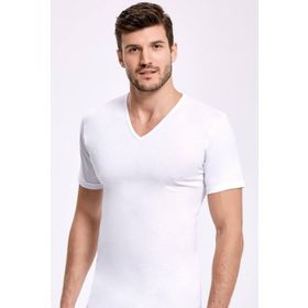 İlke İç Giyim 1012 V Yaka Kollu Beyaz 10 Adet Erkek Atlet