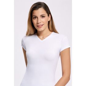 İlke İç Giyim 2262 Likralı V Yaka 3 Adet Kadın T-shirt