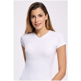 İlke İç Giyim 2262 Likralı V Yaka 3 Adet Kadın T-shirt