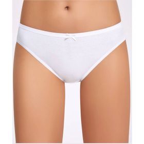 İlke İç Giyim Fiyonklu Beyaz Bikini 10 Adet Kadın Külot