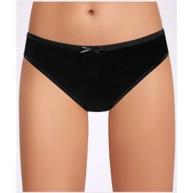 İlke İç Giyim Fiyonklu Siyah Bikini 10 Adet Kadın Külot