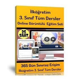 İlköğretim 3. Sınıf Tüm Dersler Online Görüntülü Eğitim Seti - Kollektif