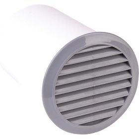 İloz 100 mm Çap Gri Yuvarlak Dış Duvar Izgara ve 15 cm Bağlantı Elemanı