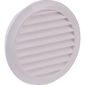İloz Yuvarlak 100 mm Çap Beyaz Dış Duvar Izgarası