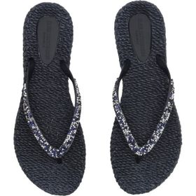 Ilse Jacobsen CHEERFUL03G Dark Indigo Taşlı Mavi Kadın Parmak Arası Terlik