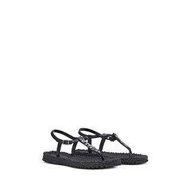 Ilse Jacobsen CHEERFUL10G Black Taşlı Siyah Kadın Parmak Arası Terlik