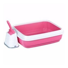 Imac Duo Pembe 50x40x15 cm Kürekli Açık Kedi Tuvaleti