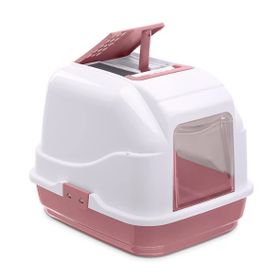 Imac Easy Cat Pembe Beyaz 50x40x40 cm Kapalı Kedi Tuvaleti