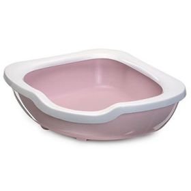 Imac Fred 50x65x15.5 cm Köşe Pembe Açık Kedi Tuvaleti
