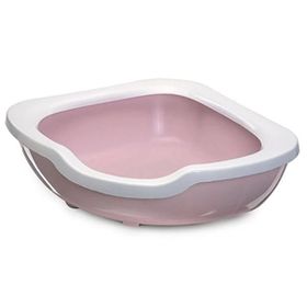 Imac Fred 50x65x15.5 cm Köşe Pembe Açık Kedi Tuvaleti