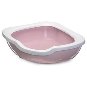 Imac Fred 50x65x15.5 cm Köşe Pembe Açık Kedi Tuvaleti