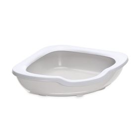 Imac Fred Bej Beyaz 51x51x15.5 cm Açık Köşe Kedi Tuvaleti