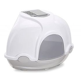 Imac Ginger Gri Beyaz 52x52x44.5 cm Kapalı Köşe Kedi Tuvaleti