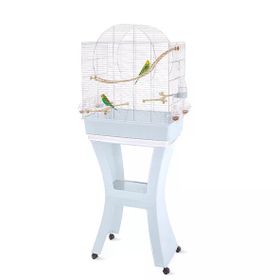 Imac Matilde Mavi-Gümüş 58x38x71-143 cm Ayaklı Kuş Kafesi