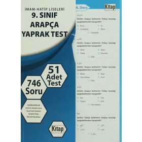 İMAM-HATIP LISELERI 9. SINIF ARAPÇA YAPRAK TEST - KOLEKTIF