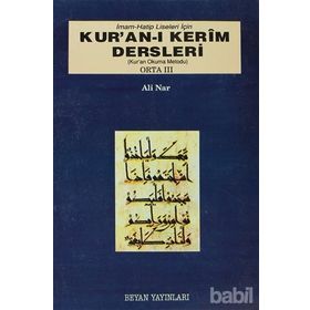 İMAM HATIP LISELERI İÇİN KUR´AN-I KERIM DERSLERI ORTA 3 - ALI NAR