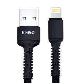 Imeng Apple iPhone SE 3A USB A To Lightning Pro Braided Siyah Data ve Hızlı Şarj Kablosu