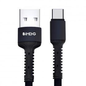 Imeng Huawei Hi Nova 9 ile Uyumlu 3A USB A To Type C Pro Braided Örgülü Siyah Data ve Hızlı Şarj Kablosu