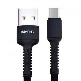 Imeng Huawei Y6S ile Uyumlu 3A USB A To Micro Pro Braided Örgülü Siyah Data ve Hızlı Şarj Kablosu