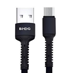 Imeng Huawei Y7P ile Uyumlu 3A USB A To Micro Pro Braided Örgülü Siyah Data ve Hızlı Şarj Kablosu