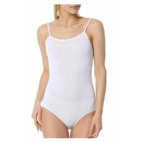 İmer 9251 Beyaz İnce Askılı Çıtçıtlı Kadın Body