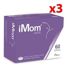 iMom Latte Omega 3 60 Kapsül 3 Adet Takviye Edici Gıda