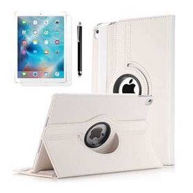 İmonya Apple iPad Pro 10.5 Dönebilen Standlı Koruyucu Deri Beyaz Kılıf