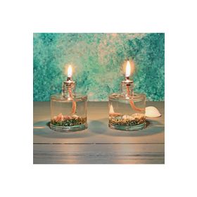 İmperiums 2'li Ocean Green Cylinder Dekoratif Kandil Mum