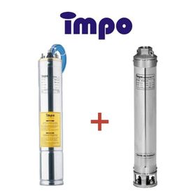 İmpo SK406-13 2 HP Krom Başlıklı 15 MT Yassı Kablolu ve Panolu 40 mt Halatlı Çift Vanalı Dalgıç Pompası
