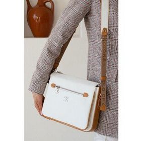 ImPolo Cara Beyaz Taba 21x27 cm Kadın Omuz ve Çapraz Çanta