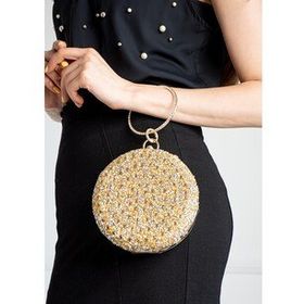 ImPolo Jesi Altın Taşlı Bilezik 16x16 cm Kadın Abiye Çanta