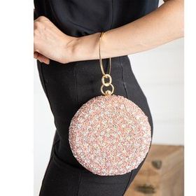 ImPolo Jesi Pudra Taşlı Bilezik 16x16 cm Kadın Abiye Çanta