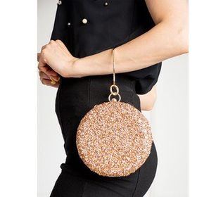 ImPolo Jesi Roz Taşlı Bilezik 16x16 cm Kadın Abiye Çanta