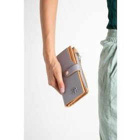 ImPolo Solin Gri Taba 10x18.5 cm Kadın El ve Cep Cüzdanı