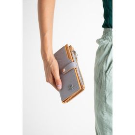 ImPolo Solin Gri Taba 10x18.5 cm Kadın El ve Cep Cüzdanı