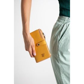 ImPolo Solin Hardal Taba 10x18.5 cm Kadın El ve Cep Cüzdanı