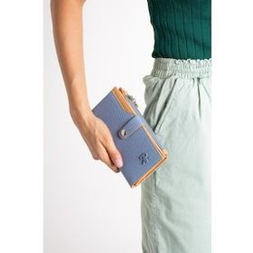 ImPolo Solin Mavi Taba 10x18.5 cm Kadın El ve Cep Cüzdanı