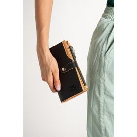 ImPolo Solin Siyah Taba 10x18.5 cm Kadın El ve Cep Cüzdanı