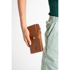 ImPolo Solin Taba 10x18.5 cm Kadın El ve Cep Cüzdanı