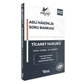 İmtiyaz Adli Hakimlik 2022 Soru Bankası Ticaret Hukuku - Temsil Kitap Yayınları