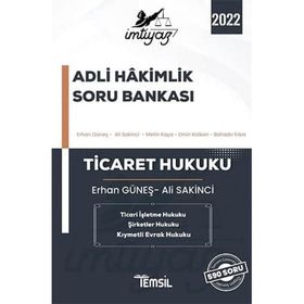 İmtiyaz Adli Hakimlik 2022 Soru Bankası Ticaret Hukuku - Temsil Kitap Yayınları