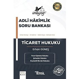 İmtiyaz Adli Hakimlik 2022 Soru Bankası Ticaret Hukuku - Temsil Kitap Yayınları
