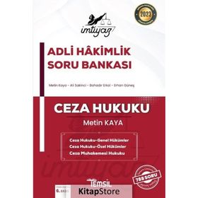 İmtiyaz Adli Hakimlik Soru Bankası Ceza Hukuku 2022 Temsil Kitap Yayınları