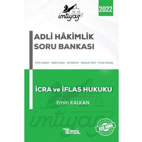İmtiyaz Adli Hakimlik Soru Bankası İcra ve İflas Hukuku 2022 Temsil Kitap Yayınları